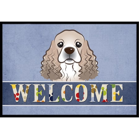 Carolines Treasures Cocker Spaniel Welcome Indoor & Outdoor Mat, 24 x 36 in. CA77218